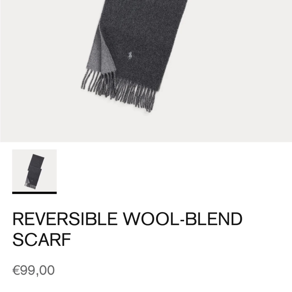 Polo Ralph REVERSIBLE WOOL-BLEND SCARF - Picture 9 of 9